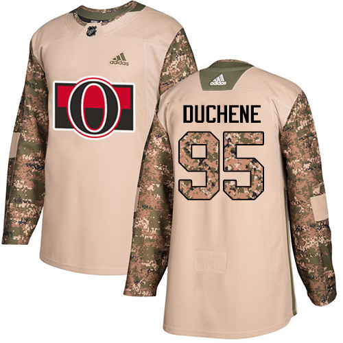 Adidas Senators #95 Matt Duchene Camo Authentic Veterans Day Stitched NHL Jersey - Click Image to Close